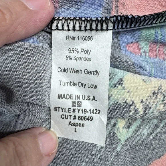 Jess & Jane Aspen Dress Sz L Bold Abstract Comfortable Artsy Art Wear Colorful - Picture 10 of 11